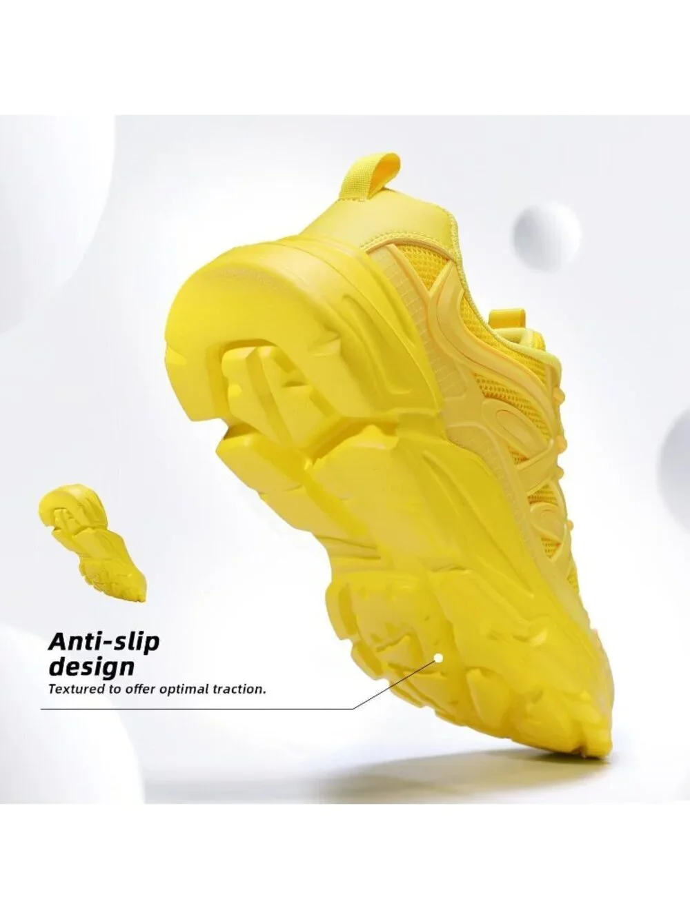 Women's Yellow Ladies Walking Comfor Breathable Soft Sole Tennis Sneaker Shoes